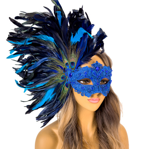 large masquerade mask, feather masquerade mask, feather masquerade ball mask, carnival masquerade mask, luxury masquerade mask, 