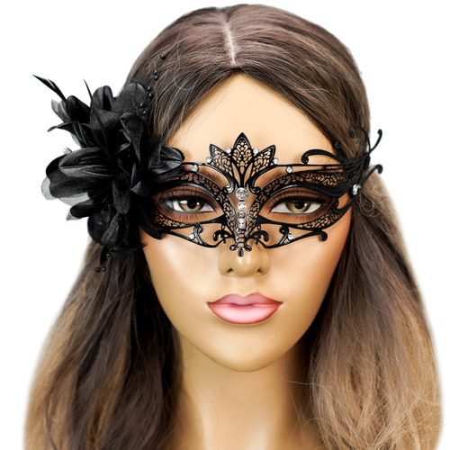Luxury Hand Painted Half Face Venetian Mardi Gras Party Ball Masquerade Mask