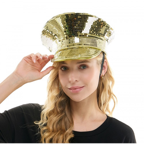 Gold captain hat, Lady Gaga Beyonce Hat Costume Disco Hat Captain's Yacht Sailors Hat Steampunk hat Sea Cap Navy Costume Accessory 