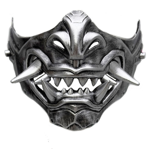 Samurai Mask Half Face Japanese Warrior Mask Ghost Warrior