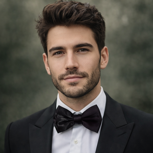 Bow Tie for Men Elegant Formal Wedding Tuxedo Bowtie Adjustable Classic Groom Accessory Pre-Tied