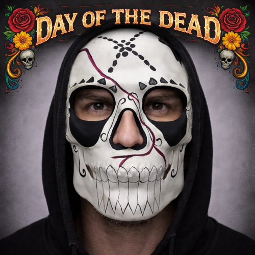 Day of the Dead Mask | Dia de los Muertos Sugar Skull Costume Mask