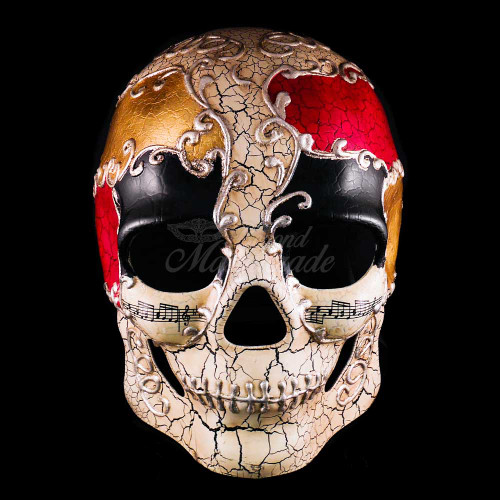 Day of the Dead Mask | Dia de los Muertos Masquerade Mask Red Ivory Day of the Dead Mask | Dia de los Muertos Masquerade Mask Red Ivory