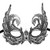 Masquerade Mask Majestic Swan  Black M7166