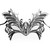 Dragonfly Metal Filigree Masquerade Mask Black M7176 Dragonfly Metal Filigree Masquerade Mask Black M7176
