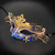 Heiress Masquerade Mask Gold Blue M7100