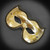 Masquerade Party Mask Pack of 5 New Year's Eve Party Masks Gold J-6918