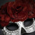 Day of the dead mask, red roses, day of the dead masks, dia de los muertos mask.