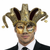 Party Mask Jester Masquerade Mask Gold Black