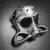 Steampunk Spike Terminator Masquerade Mask Silver 