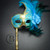 Venetian Feather Stick Masquerade Mask, Stick Masquerade Masks, Mardi Gras Gold Mint Blue Masquerade Ball Mask Venetian Feather Stick Masquerade Mask, Stick Masquerade Masks, Mardi Gras Gold Mint Blue Masquerade Ball Mask
