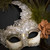 Silver feather masquerade masks for masquerade ball party masks. Masquerade masks for women.