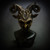 Dark Gold Ram Goat Animal Masquerade Mask