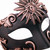 Roman Sun God Masquerade Mask Black Rose Gold