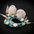 Mermaid Seashell Masquerade Mask Turquoise  M4721