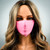 Pink face masks, Bridal face masks, white face masks, brides face masks, wedding face masks. Organic cotton face masks, organic face mask, organic cotton face masks. Made in USA face masks. Washable face masks. Wholesale face masks.