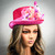 pink fascinator derby hat swan hat tea party hat floral hat 