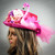 pink fascinator derby hat swan hat tea party hat floral hat 