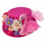 Pink Fascinator Derby Hat with Swan and Florals 