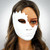 unpainted masquerade mask, white masquerade mask, white mask, half face mask. halloween mask