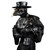 Plague Doctor Costume Steampunk Halloween Masquerade Mask Cosplay Costume Full Black