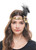 new years headband headdress flapper party headpiece beads feather