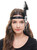 new years headband headdress flapper party headpiece beads feather