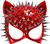 red cat mask cat woman mask with spikes