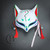 Green Kitsune Fox Masks Cosplay Slayer LED Light Up Masquerade Mask with Tassel and Painted Bells Halloween Costume Japanese Fox Animal Mask
