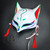 Green Kitsune Fox Masks Cosplay Slayer LED Light Up Masquerade Mask with Tassel and Painted Bells Halloween Costume Japanese Fox Animal Mask

