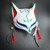 Green Kitsune Fox Masks Cosplay Slayer LED Light Up Masquerade Mask with Tassel and Painted Bells Halloween Costume Japanese Fox Animal Mask
