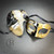 men's masquerade masks, black gold venetian masks for men