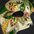 Watercolor Abstract Floral Art Phantom Masquerade Mask Men Green M2606