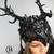 Fairy Ram Antlers Pagan Goat Horns Headpiece Cosplay Masquerade Skull Mask Ram Headdress