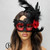 red and black masquerade mask for masquerade ball 
