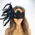 black feather masquerade mask FOR MASQUERADE BALL AND PROM MASQUERADE MASK