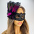 Venetian Peacock Feather Mask Halloween Masquerade Mask Mardi Gras Masquerade Ball Prom Mask Hot Pink
