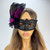 Venetian Peacock Feather Mask Halloween Masquerade Mask Mardi Gras Masquerade Ball Prom Mask Hot Pink