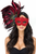 Red Venetian Masquerade Mask with Feathers & Rhinestones – Carnival Party Ball Costume