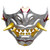 Oni Samurai Mask Half Face Japanese Warrior Mask Ghost Warrior Character Masks Novelty Halloween Party Cosplay Costume Cool Halloween Cosplay Prop for Boys Girls Adults Kids Party Accessory