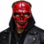 Red demon skull mask, devil mask cosplay masks japanese cosplay Oni Samurai Mask Half Face Japanese Warrior Mask Ghost Warrior Character Masks Novelty Halloween Party Cosplay Costume Cool Halloween Cosplay Prop for Boys Girls Adults Kids Party Accessory