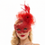 Lace Masquerade Mask with Feather Fascinator Elegant Venetian Party Eye Mask for Women Halloween Ball & Formal Events
