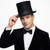Classic Black Top Hat for Men Formal Tuxedo Hat with Satin Band
