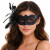 Feather Masquerade Mask Elegant Venetian Eye Mask for Women Luxury Ball Gala Halloween Costume
