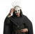 Men’s White Woodoo Demon Mask with Horns Dark Fantasy Masquerade Halloween Costume
