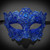 Lace Mask |  Sun Goddess Lace Masquerade Mask Blue