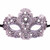 Silver Masquerade Mask |  Princess Lace Masquerade Mask Silver w/Pearls