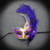 Feather Masquerade Party Mask Gold Purple M6131