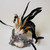 Greek Goddess Masquerade Mask Feathers Silver M7629