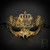 Gold masquerade mask, beyond masquerade, crown masquerade mask, filigree metal masquerade mask